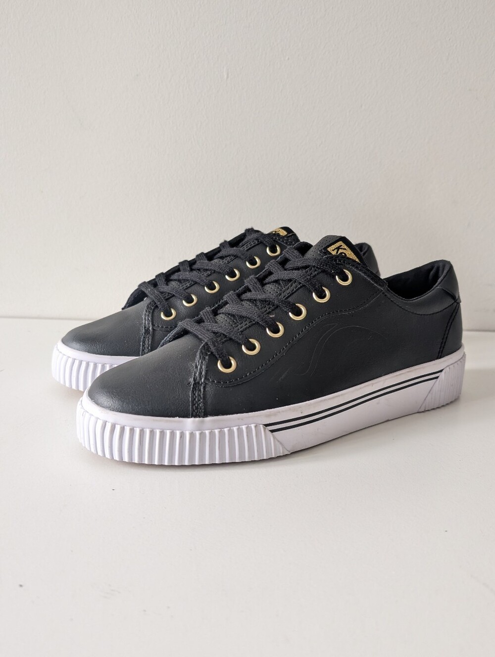 Keds Crew Kick Black Leather Chunky Sneakers WH64947 (9)